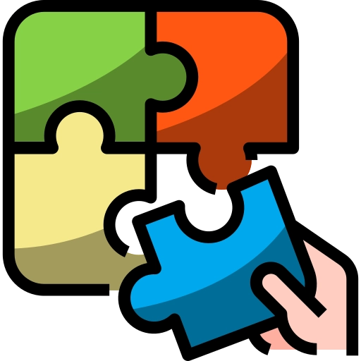 Ein Puzzle aus verschiedenen Teilen verdeutlicht die Gesamtlösung einer guten Website