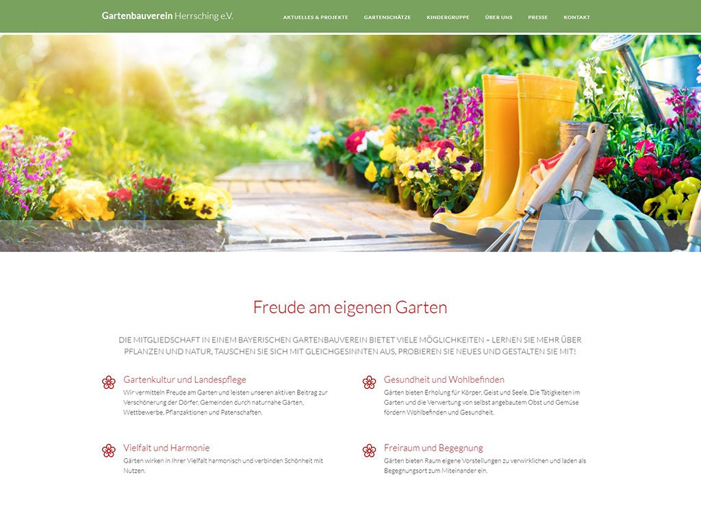 Die Website des Gartenbauvereins in Herrsching am Ammersee