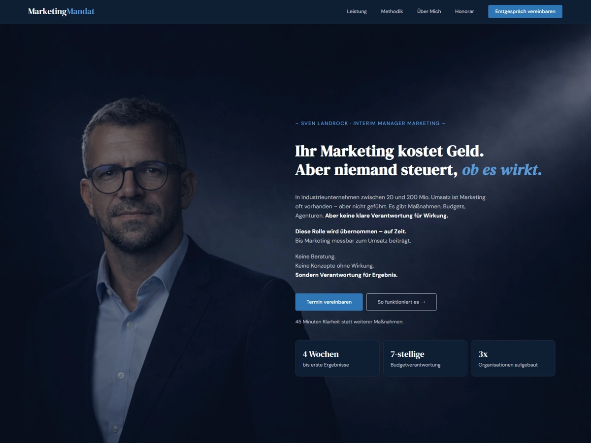 Website von MarketingMandat in Herrsching am Ammersee