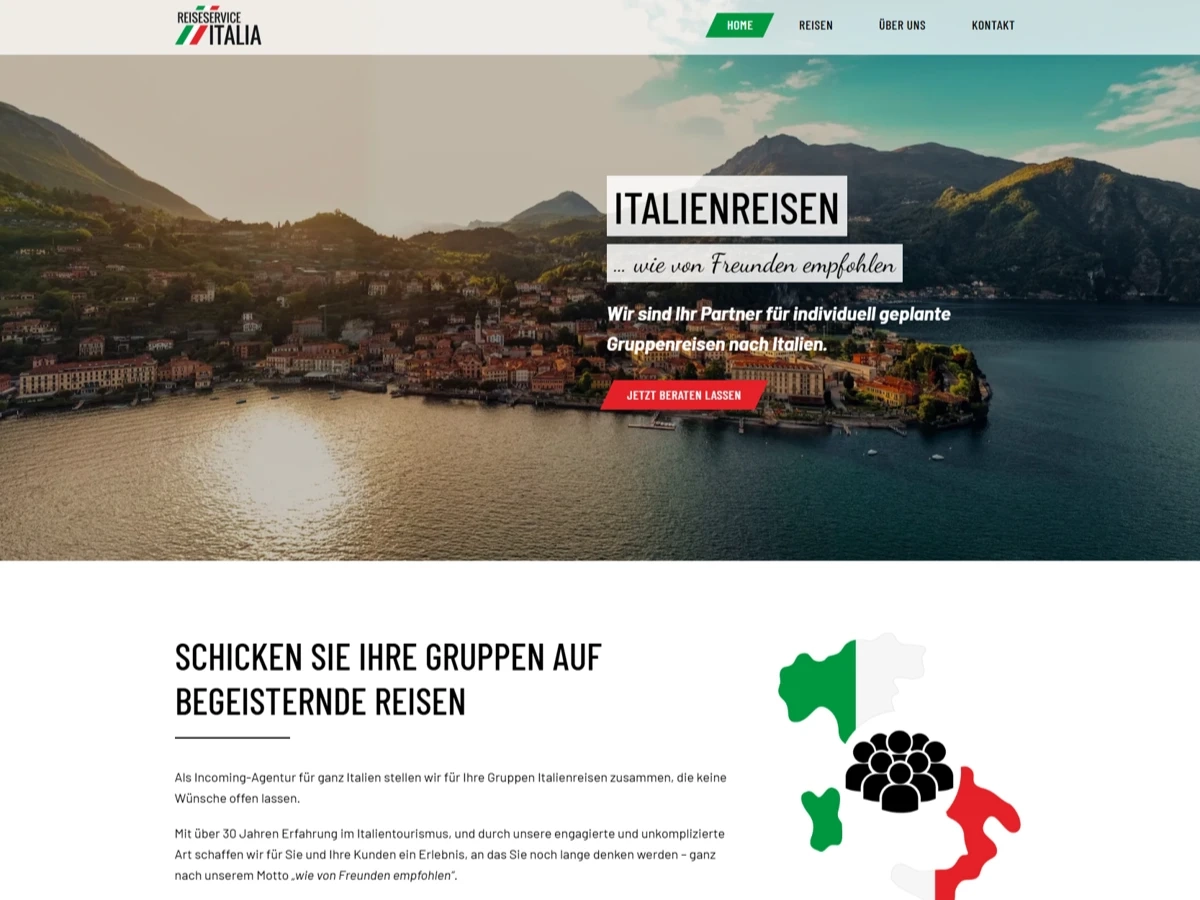 ReiseService ITALIA - Webdesign Referenz aus Andechs in Oberbayern