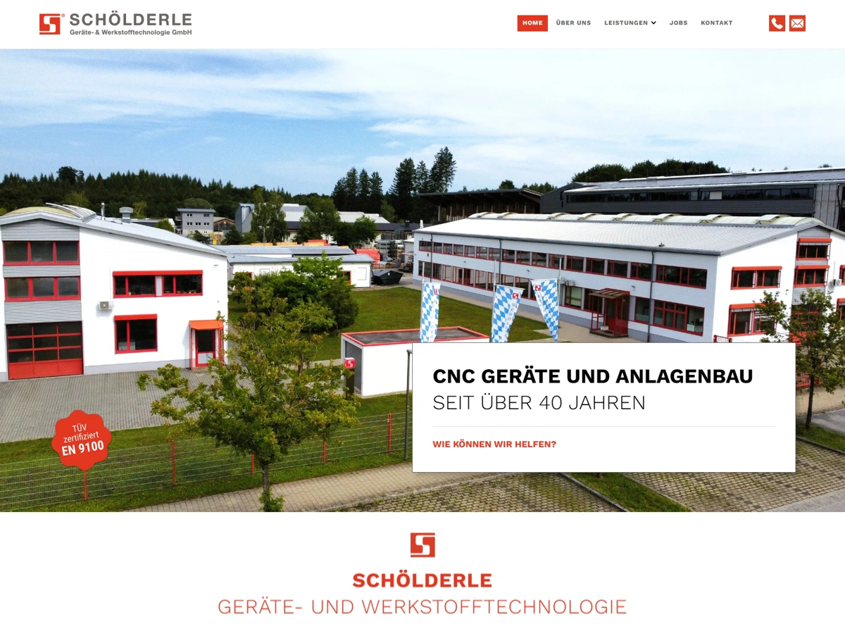 Webdesign-Referenz von Schölderle GmbH in Oberbayern